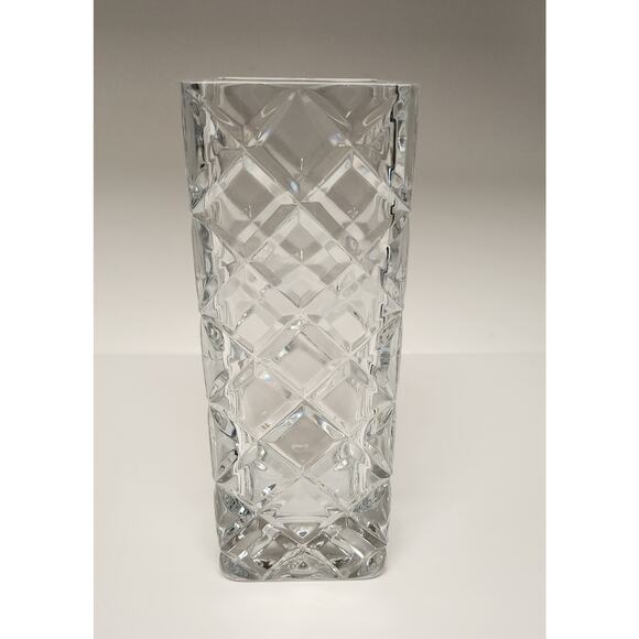 MIKASA Vintage Diamond Crystal 10" Heavy Square Shape - Picture 1 of 7